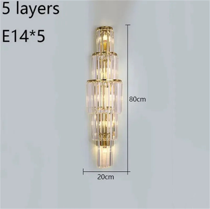 Modern crystal wall light for luxurious lighting