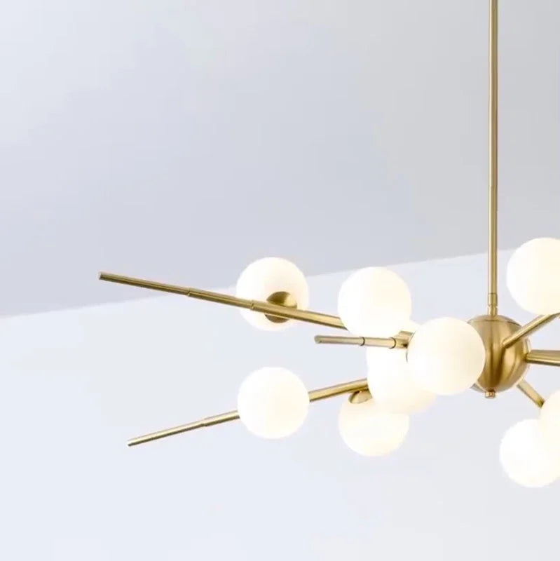 suspension LED en forme de boule de verre design moderne - vue 6 sur 10