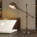 Retro industrial style bronze desk lamp for work