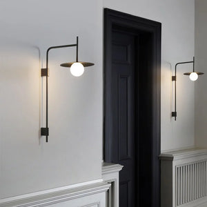 Modern LED wall light with single adjustable arm