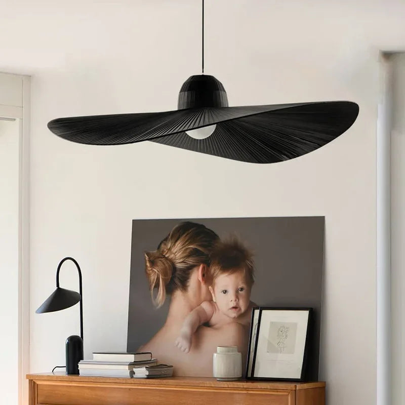 Designer fabric pendant light for modern interiors LED lighting