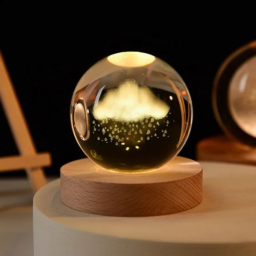 3D crystal ball solar system engraved decorative gift - vue 30 sur 32