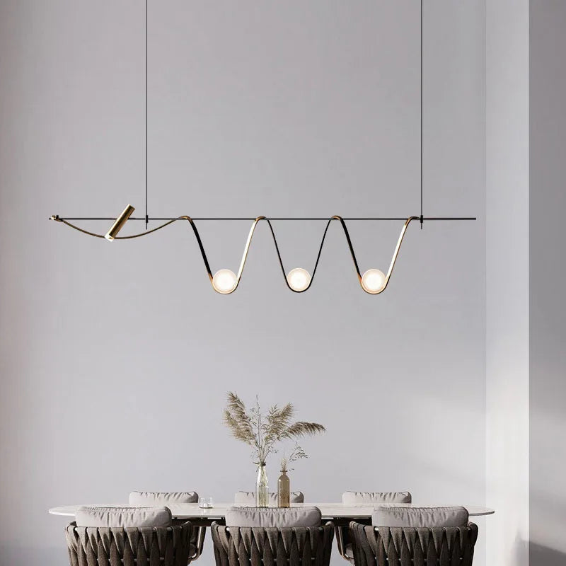 Modern Nordic design glass LED chandelier
