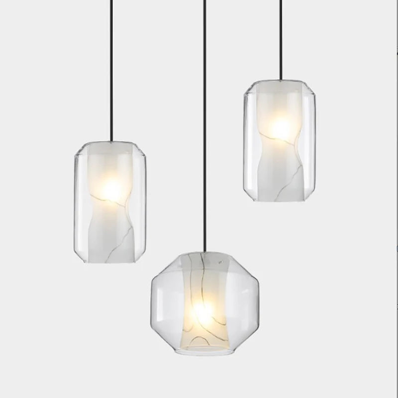 Nordic design glass LED ceiling light decorative indoor fixture