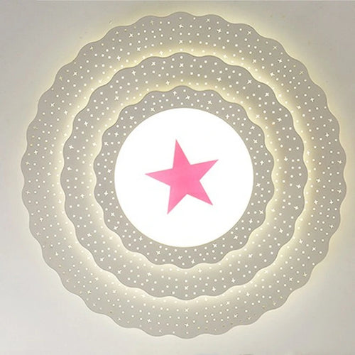 Modern simple design LED ceiling light, customisable decorative fixture - vue 6 sur 9