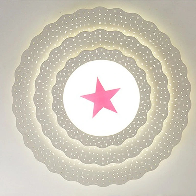 Modern simple design LED ceiling light, customisable decorative fixture - vue 5 sur 9