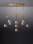 American retro brass and crystal chandelier for elegant lighting