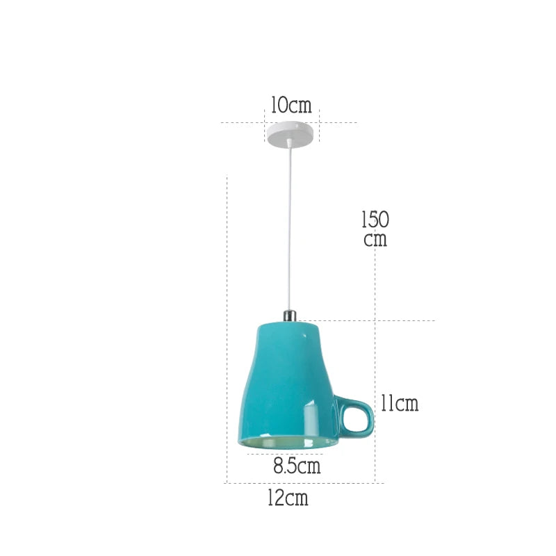 modern ceramic pendant lamp led - vue 11 sur 28