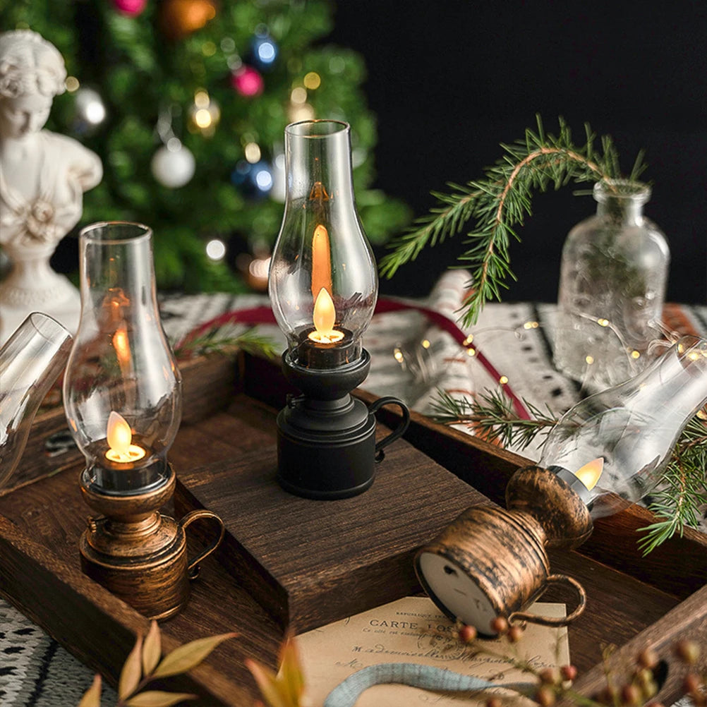 Electronic kerosene lamp vintage lantern Christmas decoration