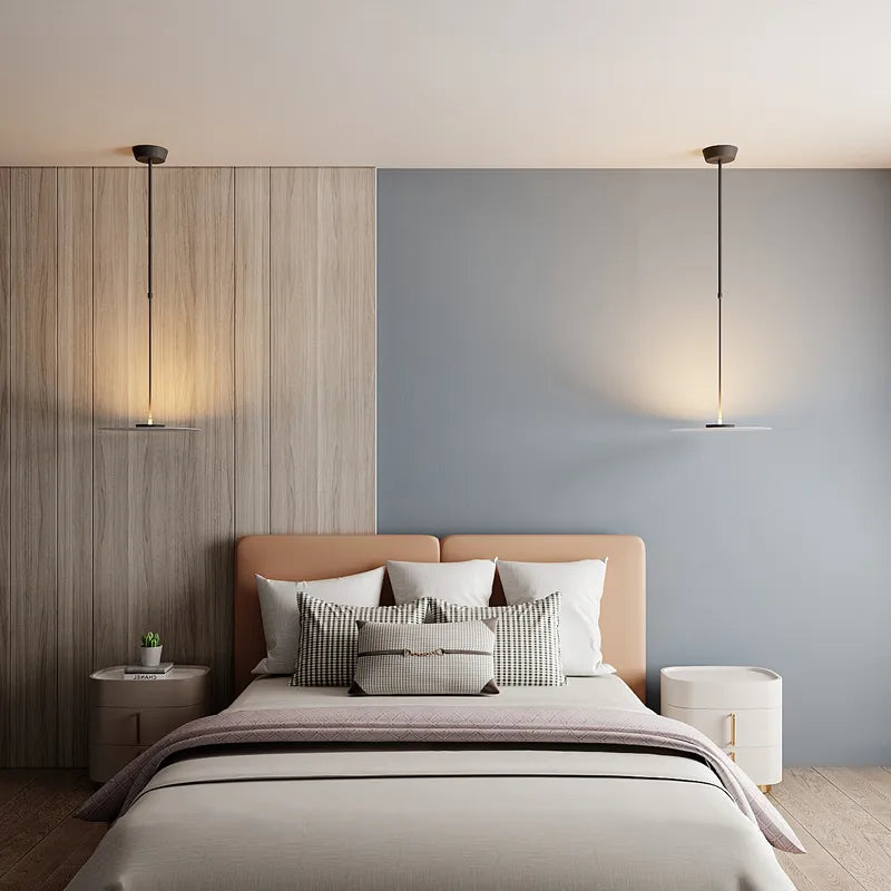 Nordic round dining room modern chandelier bedside pendant lamp - vue 5 sur 10