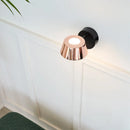 Modern rotating aluminium wall light with switch for indoor lighting