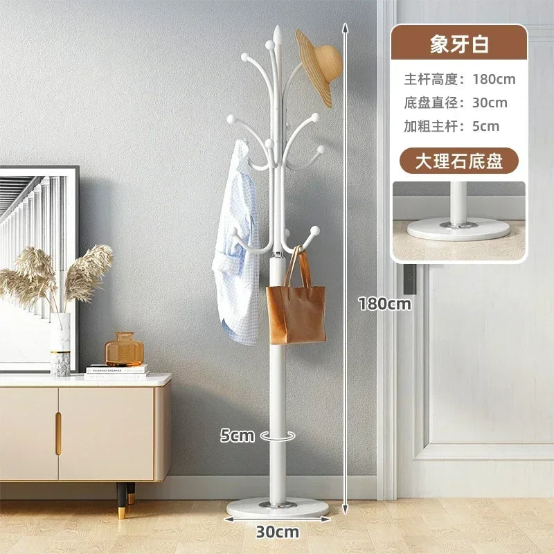 modern metal coat rack with tree design to optimize space