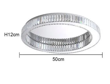 Modern crystal circular ceiling light for interior decoration - vue 13 sur 15