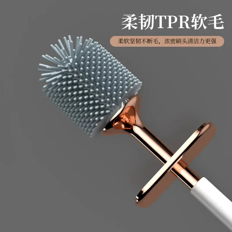 Silicone toilet brush for effective cleaning - vue 3 sur 8