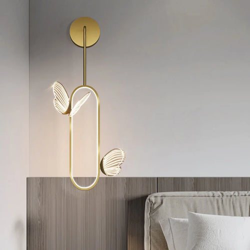 Nordic design butterfly LED wall light for interior decoration - vue 6 sur 8