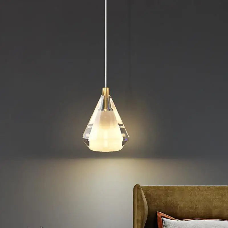 Vintage copper diamond crystal chandelier for indoor lighting