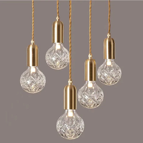 Elegant glass chandelier for restaurant and bar - vue 3 sur 16