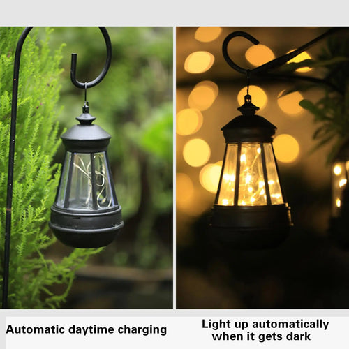 Waterproof retro solar lamp for garden, balcony, camping and outdoor decoration - vue 3 sur 8