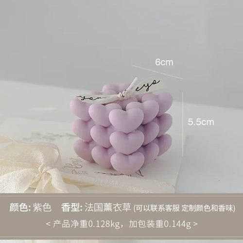 handmade scented heart-shaped aromatherapy candle