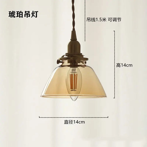 Retro glass and brass pendant light for creative interiors