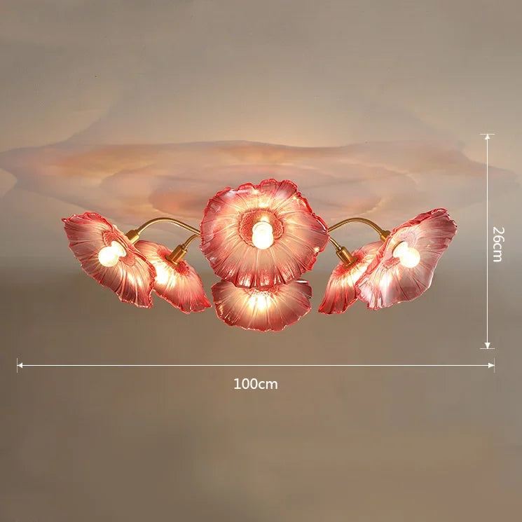 Modern lightweight chandelier with simple creative floral design - vue 14 sur 14