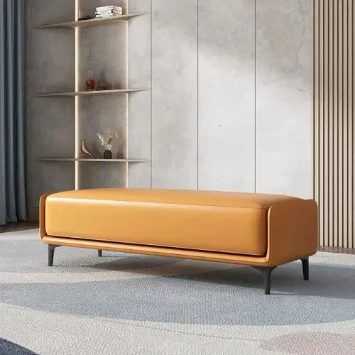 designer Italian leather stools for living room and bedroom