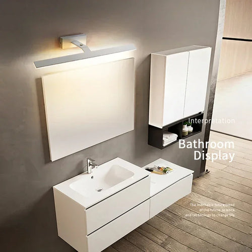 Modern waterproof LED wall light for mirror, rotatable and bright - vue 4 sur 14