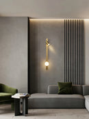 Minimalist luxury copper wall light with LED strip