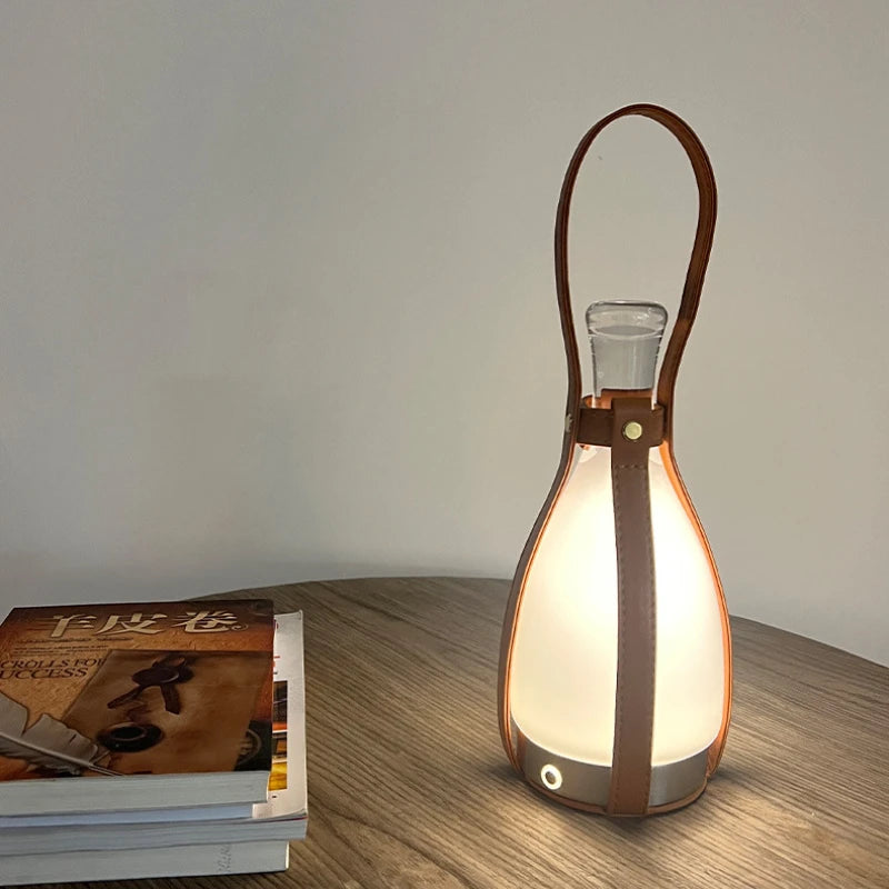 Portable touch table lamp for outdoor and camping
