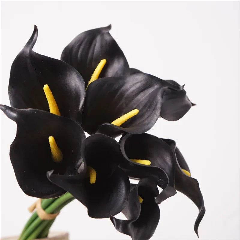 Realistic artificial calla lily bouquet for home decoration - vue 5 sur 7