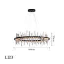 Minimalist black stainless steel chandelier modern design