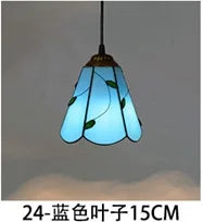 lustre en verre style tiffany rétro pour intérieur méditerranéen - vue 13 sur 30