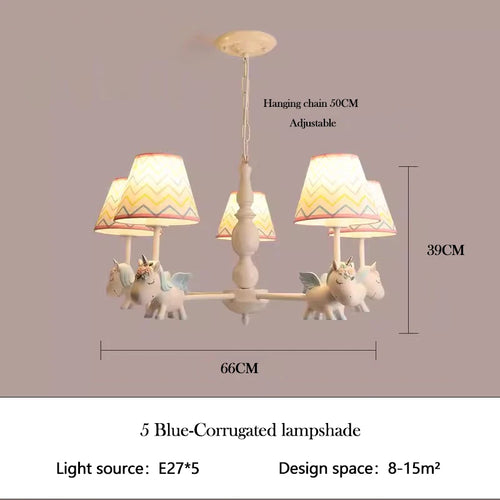 Nordic style rotating LED children’s chandelier, romantic and cosy - vue 15 sur 24