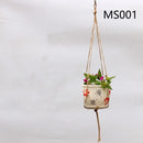 hemp rope hanging basket for decorative plants