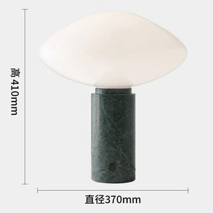marble table lamp with glass ball Danish design