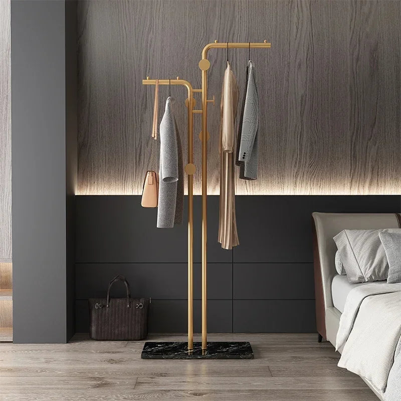 simple floor-standing coat rack for indoor and balcony clothes