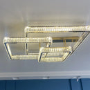 Modern dimmable LED crystal ceiling light for living room and bedroom