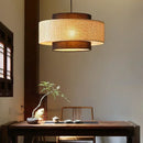 Retro woven rattan chandelier for interior decoration