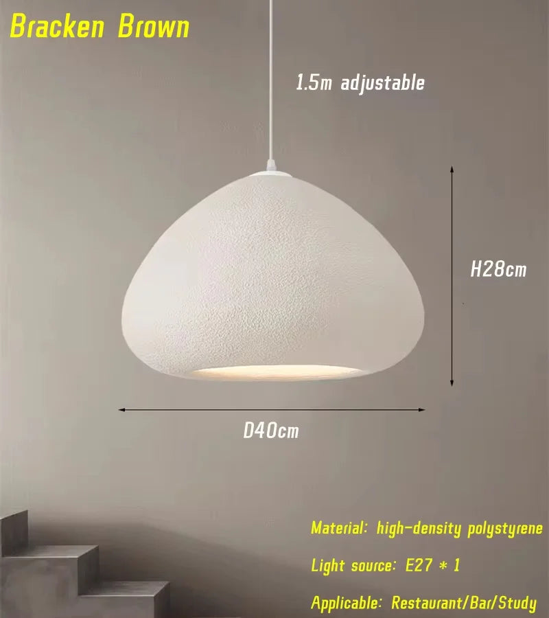 Nordic wabi sabi LED pendant light for bright restaurants - vue 10 sur 10