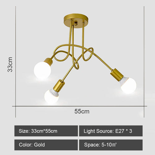 Modern sputnik chandelier industrial style for elegant interiors - vue 14 sur 19