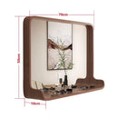 Solid wood mirror with LED lighting and wall mounting