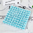 Set of 81 artificial soap roses for decorations and gifts
