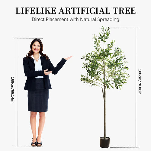 Decorative artificial olive tree plants for garden and home - vue 9 sur 9