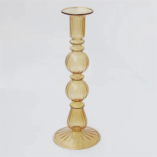 Glass candle holder for wedding decoration and table centrepiece - vue 12 sur 11