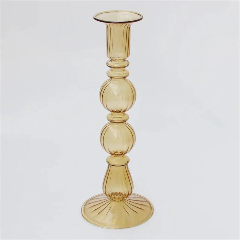 Glass candle holder for wedding decoration and table centrepiece - vue 11 sur 11