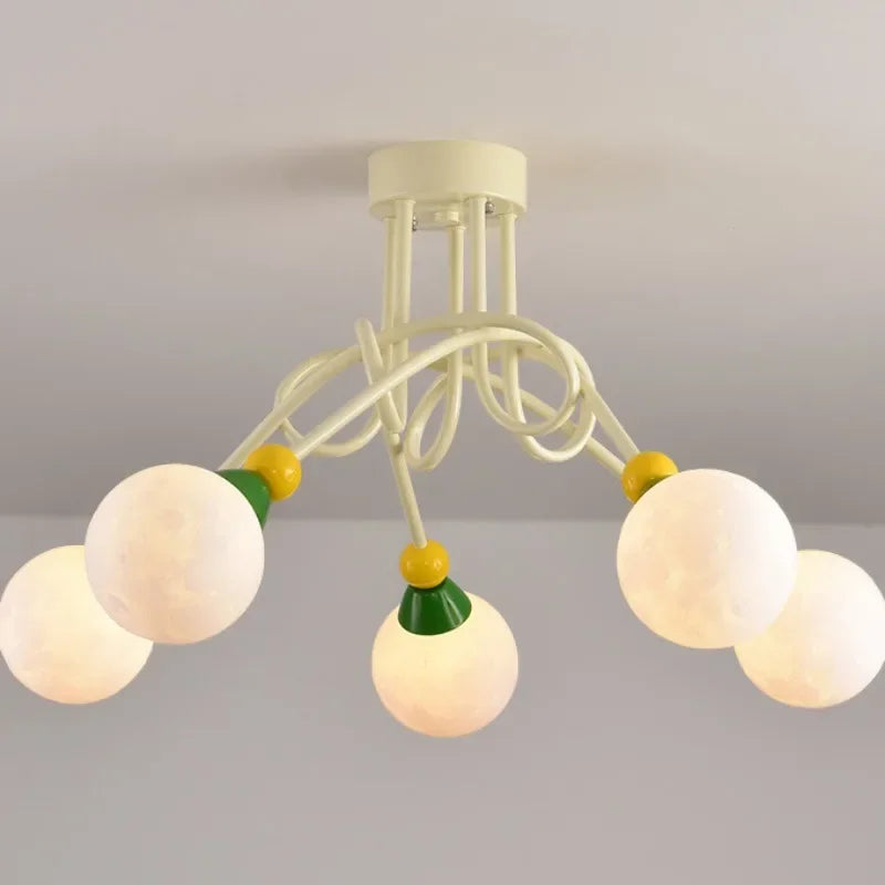 Modern and simple Memphis style ceiling light