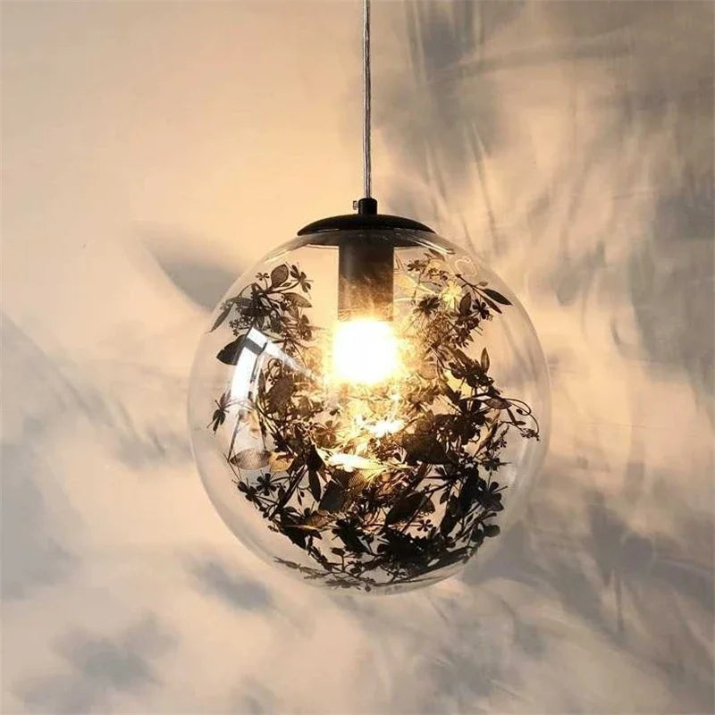 Nordic glass pendant light for elegant decor - vue 5 sur 8