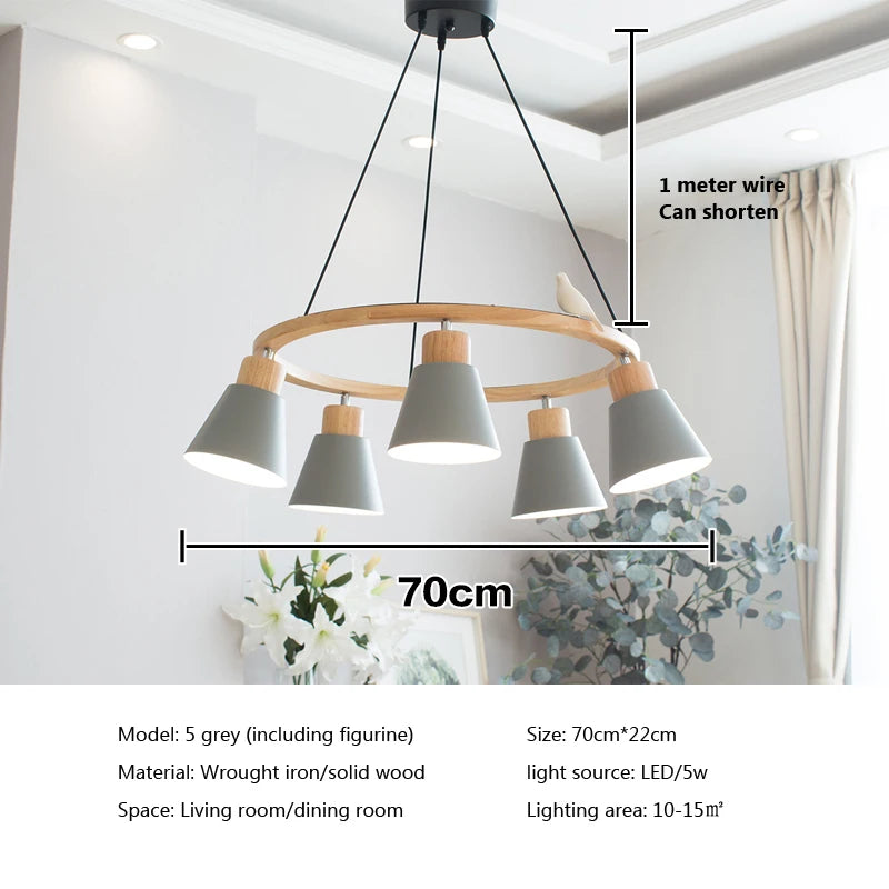 Macaron modern Nordic pendant lamp - vue 17 sur 18