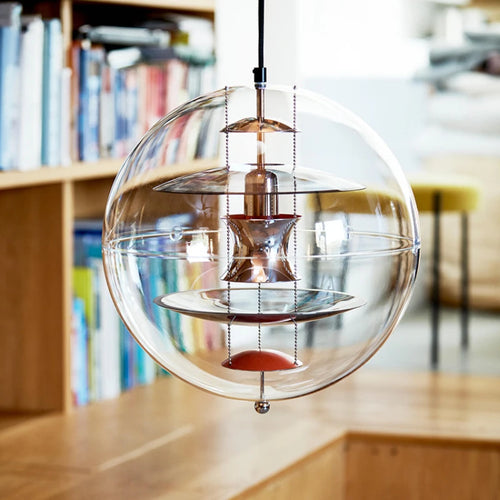 Modern Danish art planet acrylic LED chandelier pendant light - vue 4 sur 9