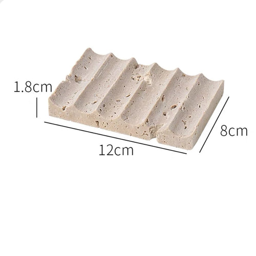 luxury travertine toothbrush holder for bathroom - vue 13 sur 15